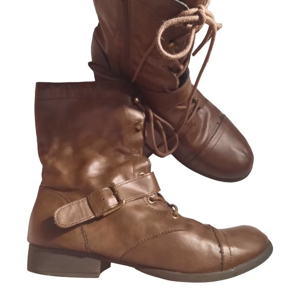 American Rag Farahh Combat Booties, Brown - Picture 7 of 11
